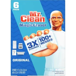 Mr. Clean Magic Eraser Original White Scouring Pad, 6 Pads/Pack, 6 Packs/Carton (79009)