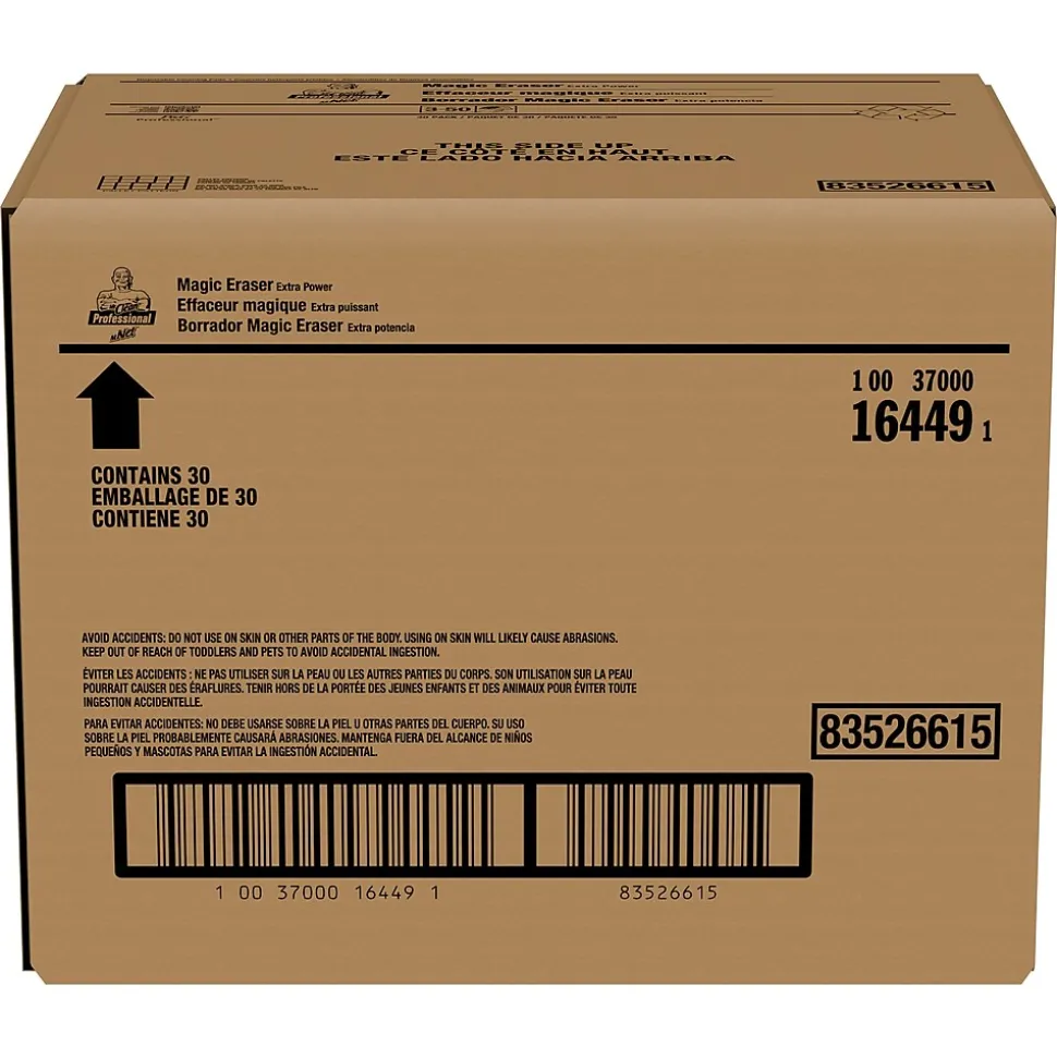Mr. Clean Professional Magic Eraser Extra Power Disposable Cleaning Pads, 30/Carton (16449)