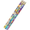 Musgrave Pencil Company Galaxy Galore Motivational/Fun Pencils, 12 Per Pack, 12 Packs (MUS1495D-12)