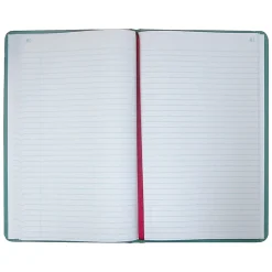 National Brand Canvas Tuff Series Record Book, 7.63" x 12.13", Green, 250 Sheets/Book (A66500R)