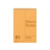 National Brand Steno Pad, 6" x 9", Gregg Ruled, Brown, 60 Sheets/Pad (RED36646)