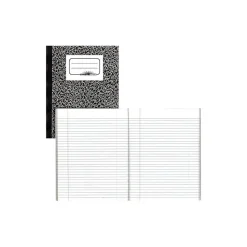 National Brand 1-Subject Composition Notebooks, 7.87" x 10", College Ruled, 80 Sheets, Black (43461)