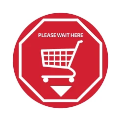 National Marker Projector Lens, "Please Wait Here," 2.5" x 2.5", Red/White (VSPL5)