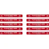 National Marker Temp-Step™ Floor Decal, "Please Wait Here," 2.25" x 20", Red/White, 10 (WFS80A10)