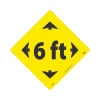National Marker Walk-On™ Floor Decal, "6 Ft," 12" x 12", Yellow (WFS79YL)