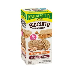 Nature Valley Honey Peanut Butter/Cinnamon Almond Butter Nut Bar, 40.5 oz., 30 Bars/Box (220-01046)