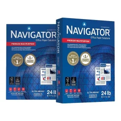 Navigator Premium 8.5" x 11" Multipurpose Paper, 24 lbs., 99 Brightness, 500/Ream, 10 Reams/Carton (NMP1124)