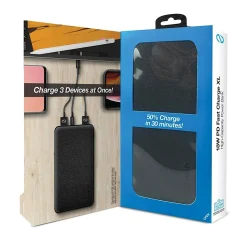 Naztech 20,000 mAh 18 Watt PD+QC Fast Charge High-Capacity Fabric Power Bank, Black (15143)