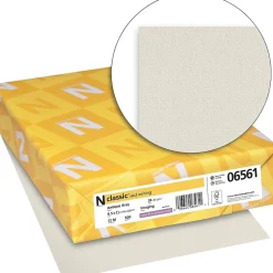 Neenah Paper Classic® 8 1/2" x 11" 24 lbs. Laid Writing Imaging Paper, Antique Gray, 500/Ream