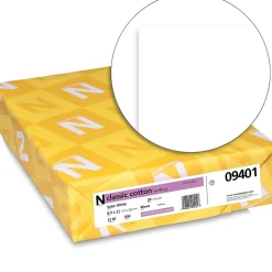 Neenah Paper Classic COTTON® 8 1/2" x 11" 24 lbs. Writing Wove Paper, Solar White, 500/Ream