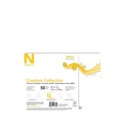 Neenah Paper Creative Collection Basics Cardstock Paper, 65 Lbs., 8.5" x 11", White, 50/Pack (91334)