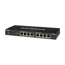 Netgear 300 Series 8-Port Gigabit Ethernet PoE Unmanaged Switch, 10/100/1000 Mbps, Black (GS308PP-100NAS)