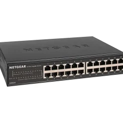 Netgear 300 Series 24-Port Gigabit Ethernet Unmanaged Switch, 10/100/1000 Mbps, Black (GS324-200NAS)