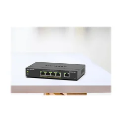 Netgear Plus 5-Port Gigabit Ethernet Managed Switch, 10/100/1000 Mbps, Black (GS305EP-100NAS)