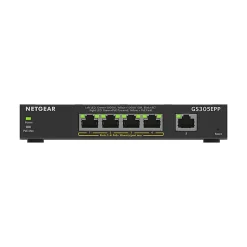 Netgear Plus 5-Port Gigabit Ethernet Managed Switch, 10/100/1000 Mbps (GS305EPP-100NAS)