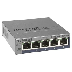 Netgear ProSafe 5-Port Gigabit Ethernet Smart Switch, Gray (GS105E-200NAS)