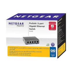 Netgear ProSafe 5-Port Gigabit Ethernet Smart Switch, Gray (GS105E-200NAS)