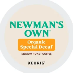 Newman's Own Organics Special Decaf Coffee, Medium Roast, 0.31 oz. Keurig® K-Cup® Pods, 24/Box (4051)