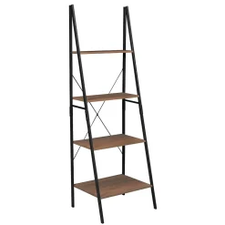 Niche Soho 4 Shelf 72"H Ladder Bookcase, Urban Walnut (NSBC7224UW)