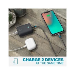 Nimble CHAMP USB Type-A/Type-C Power Bank for Most Smartphones, 10000mAh, Charcoal (NB-CPC-10K-PD-GRY)