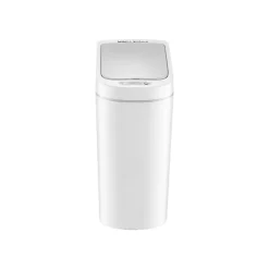 Nine Stars Plastic Sensor Trash Can, White, 1.85 gal. (DZT-7-2s)
