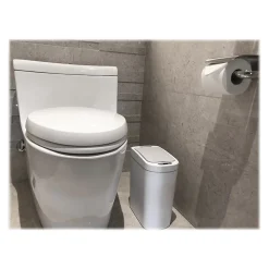 Nine Stars Plastic Sensor Trash Can, White, 1.85 gal. (DZT-7-2s)