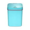 Nine Stars Plastic Sensor Trash Can, 3.2-Gallon, Teal Blue (DZT-12-5TB)