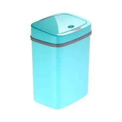 Nine Stars Plastic Sensor Trash Can, 3.2-Gallon, Teal Blue (DZT-12-5TB)