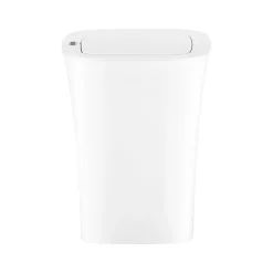 Nine Stars Plastic Sensor Trash Can, 2.6-Gallon, White (DZT-10-11)