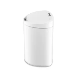 Nine Stars Plastic Sensor Trash Can, 2.6-Gallon, White (DZT-10-29)