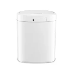 Nine Stars Plastic Sensor Trash Can, 2.6-Gallon, White (DZT-10-29)