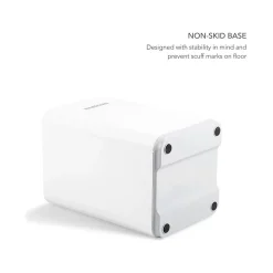 Nine Stars Plastic Sensor Trash Can, 2.6-Gallon, White (DZT-10-35)