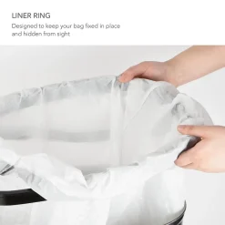 Nine Stars Stainless Steel Motion Sensor Trash Can, 21.1 Gallon (DZT-80-4)