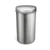 Nine Stars Stainless Steel Sensor Trash Can, 13.2-Gallon, Silver (DZT-50-29SL)