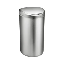 Nine Stars Stainless Steel Sensor Trash Can, 13.2-Gallon, Silver (DZT-50-29SL)