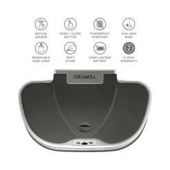 Nine Stars Stainless Steel Dual-Compartment Motion Sensor Trash Can, 18.5-Gallon, Silver (DZT-70-R3)
