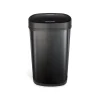 Nine Stars Stainless Steel Sensor Trash Can, 13.2-Gallon, Black (DZT-50-9BK)