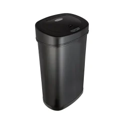 Nine Stars Stainless Steel Sensor Trash Can, 13.2-Gallon, Black (DZT-50-9BK)