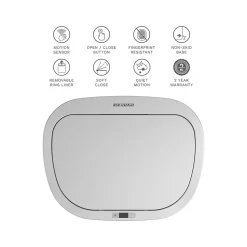 Nine Stars Stainless Steel Sensor Trash Can, 21.1-Gallon, Silver (DZT-80-35)