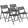 NPS AirFlex Series Premium Polypropylene Folding Chair, Black, 4/Pack (1410)