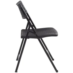NPS AirFlex Series Premium Polypropylene Folding Chair, Black, 4/Pack (1410)
