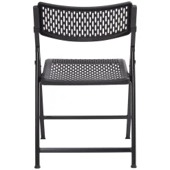 NPS AirFlex Series Premium Polypropylene Folding Chair, Black, 4/Pack (1410)