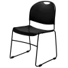 NPS Commercialine 850 Series Ultra Compact Stack Chair, Black (850-CL)