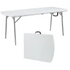 NPS Heavy Duty Fold-in-Half Table, 30 x 72, Speckled Gray (BMFIH30721)