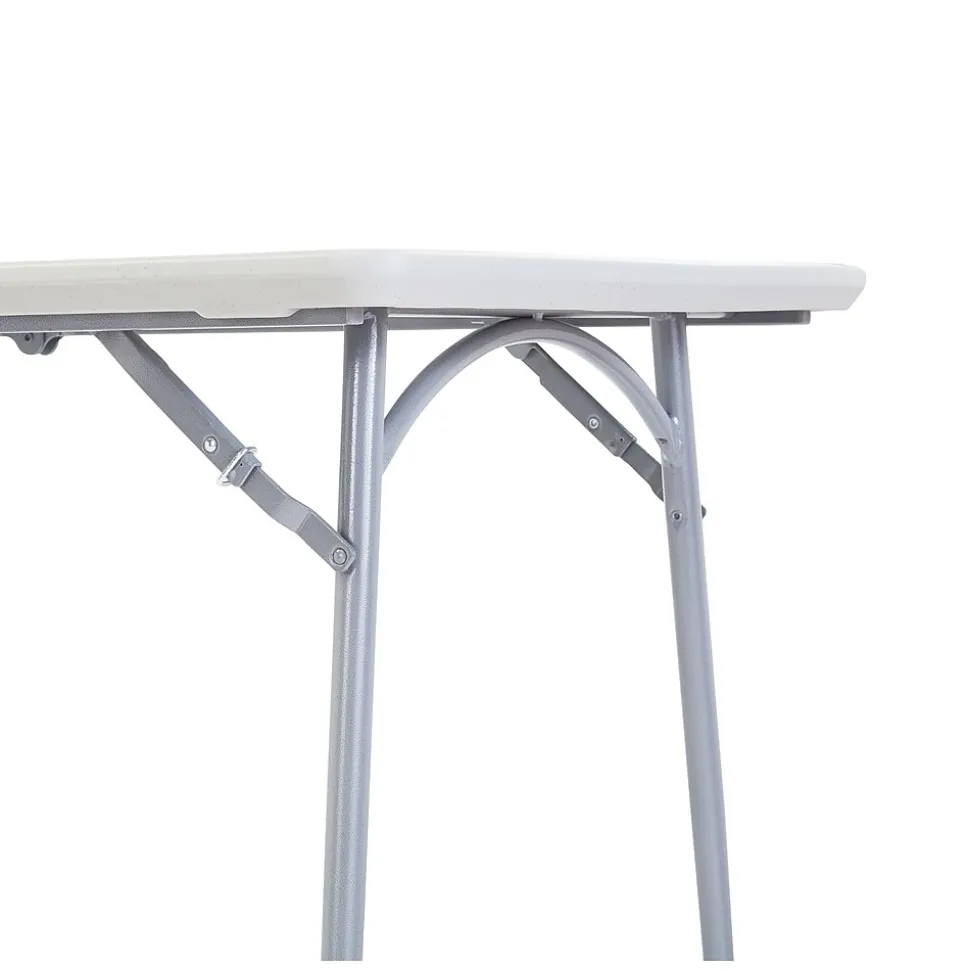 NPS Heavy Duty Fold-in-Half Table, 30 x 72, Speckled Gray (BMFIH30721)