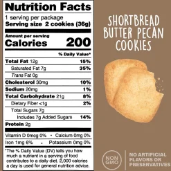 Nunbelievable Butter Pecan Shortbread Cookie, 1.3 oz, 18/Pack (220-02246)
