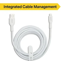 NXT Technologies™ 10 Ft. Braided Lightning to USB Cable, White (NX60463)