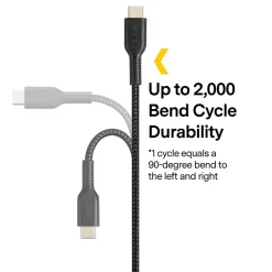 NXT Technologies™ 6 Ft. Braided USB-C to USB-A Cable, Black (NX60471)