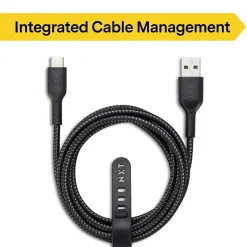 NXT Technologies™ 6 Ft. Braided USB-C to USB-A Cable, Black (NX60471)