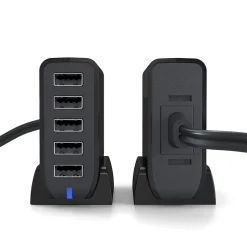 NXT Technologies 5 ft. Charging Station, 5 USB Ports, Black (NX56821)